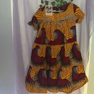 Grass-fields African Print Dress